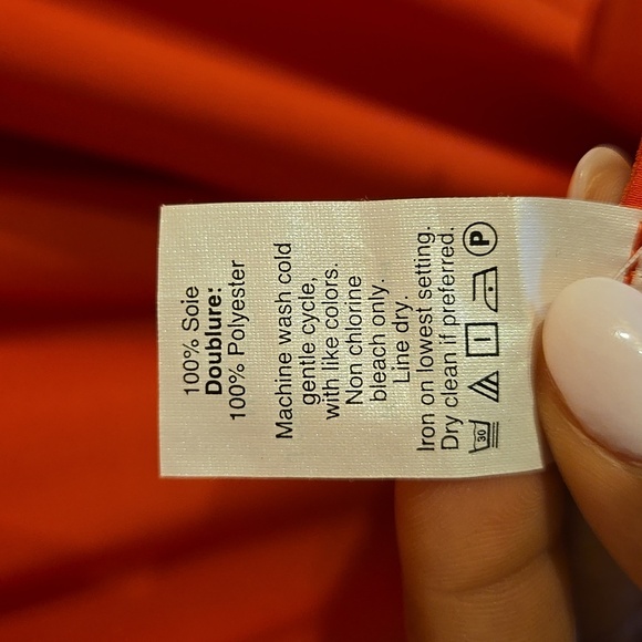 J. Crew Washable Silk Sleeveless A-Line Lined Chiffon Coral Maxi Dress NWOT - Picture 14 of 14